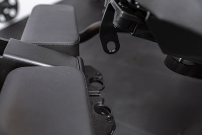 Close up of the Leg Extension & Leg Curl Bench Attachment adapter