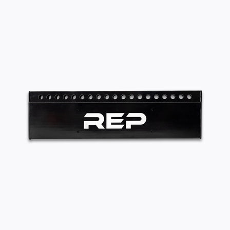 Logo Plate Crossmember 2.0 - Standard - black crossmember for rack with REP laser-cut branding