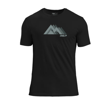 The REP Fitness Summit Tri-Blend Crew T-Shirt in Heather Black and Green