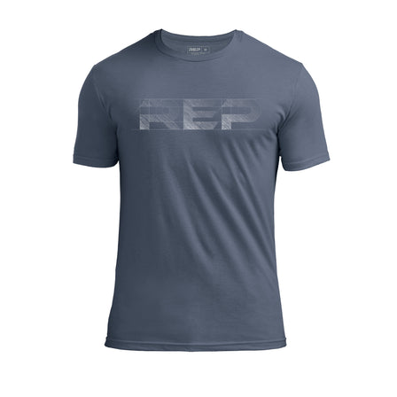 REP fitness blueprint Tri-Blend Crew t-shirt in Heather Navy/White