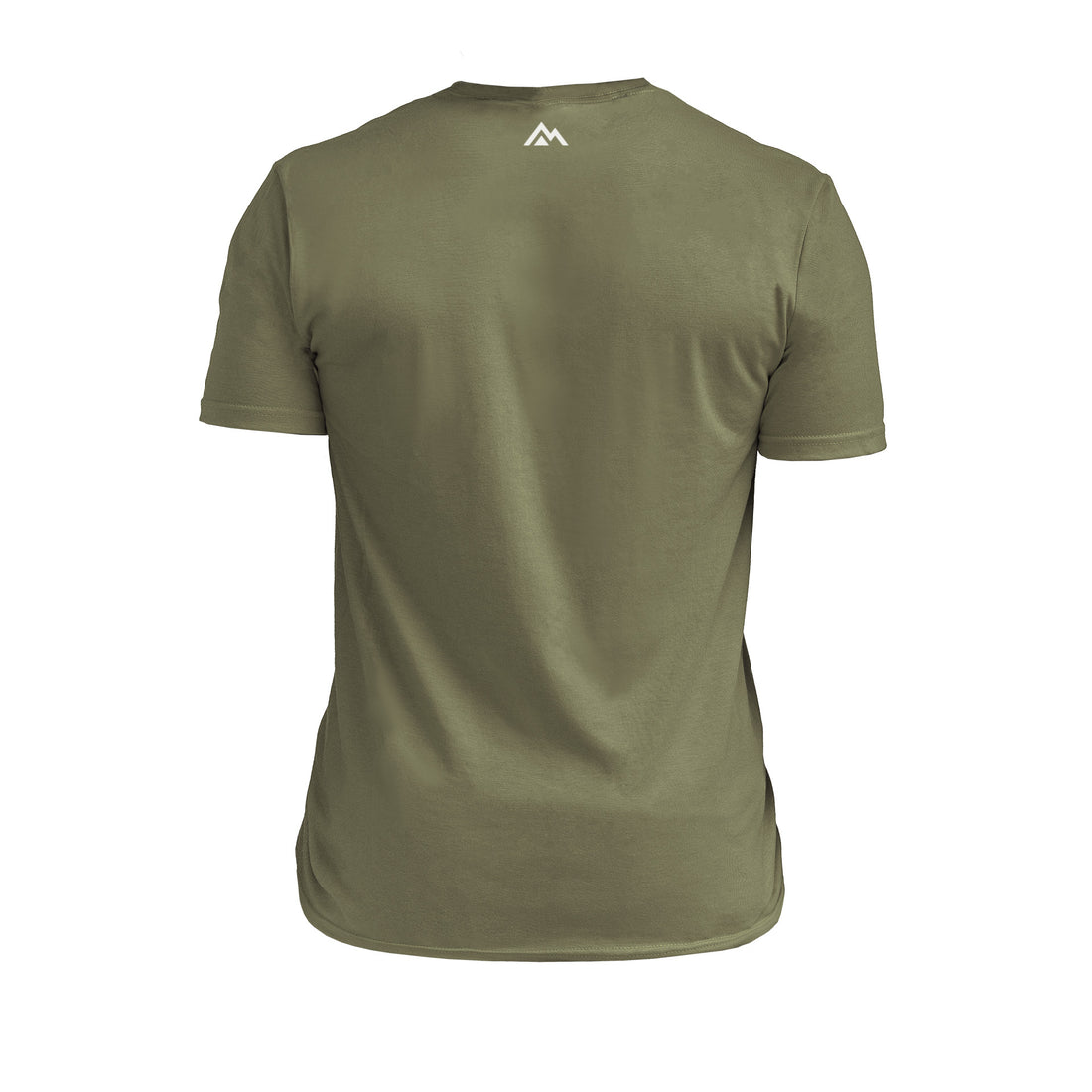 The REP Fitness Men's Blueprint Tri-Blend Crew T-shirt in Heather Olive/White back