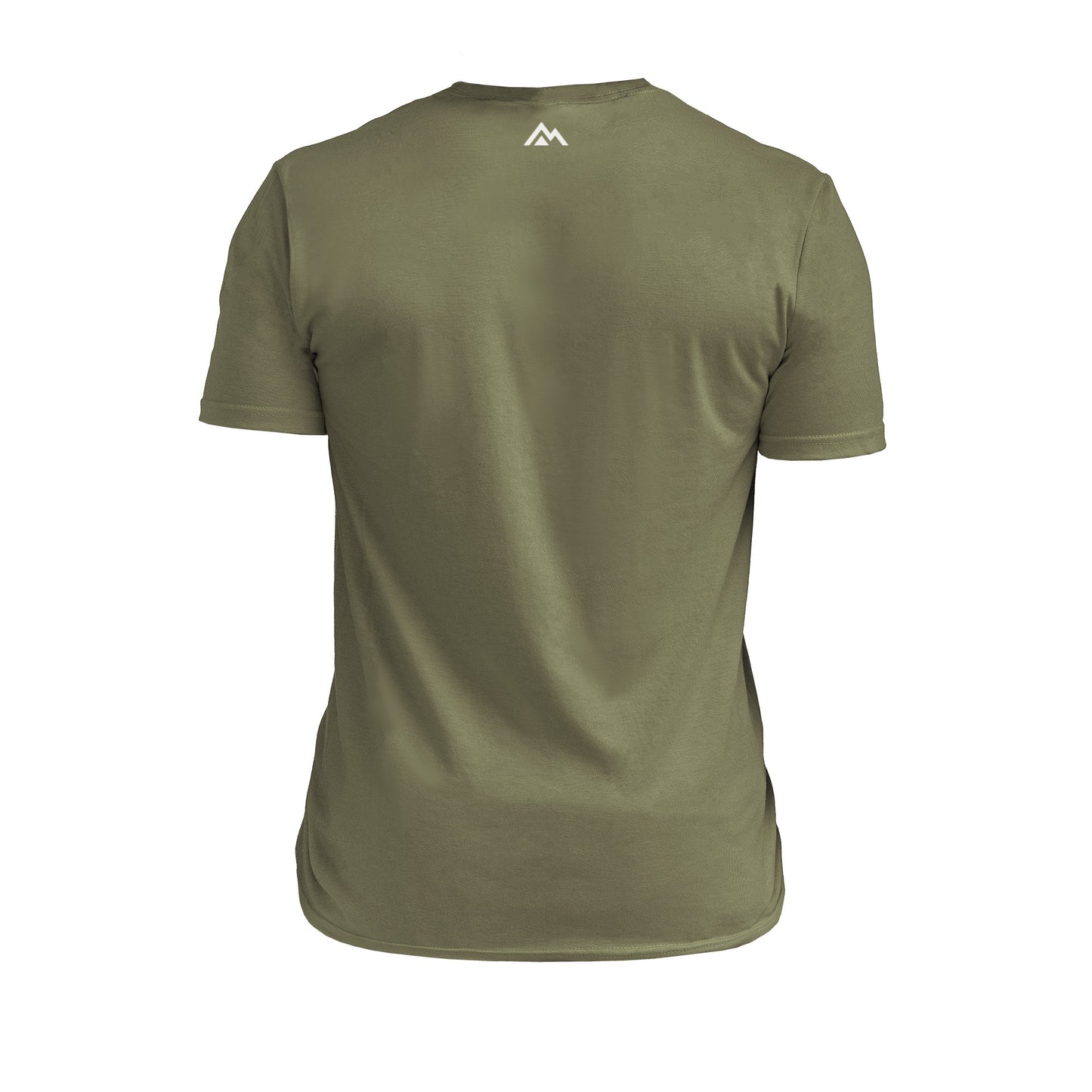 REP fitness blueprint Tri-Blend Crew t-shirt in Heather Olive/White on the back