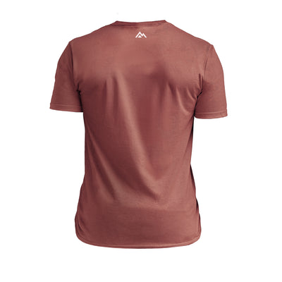 REP fitness blueprint Tri-Blend Crew t-shirt in Heather Russet/White on the back