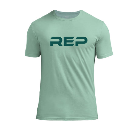 The REP Fitness Men's Daily Driver 2.0 Tri-Blend Crew T-Shirt in Heather Sage/Green