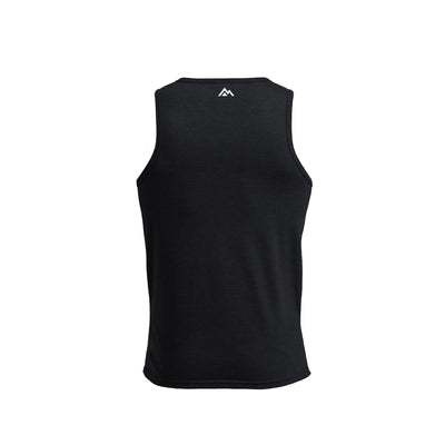Men's Daily Driver Tri-Blend Tank in Heather Black - Back