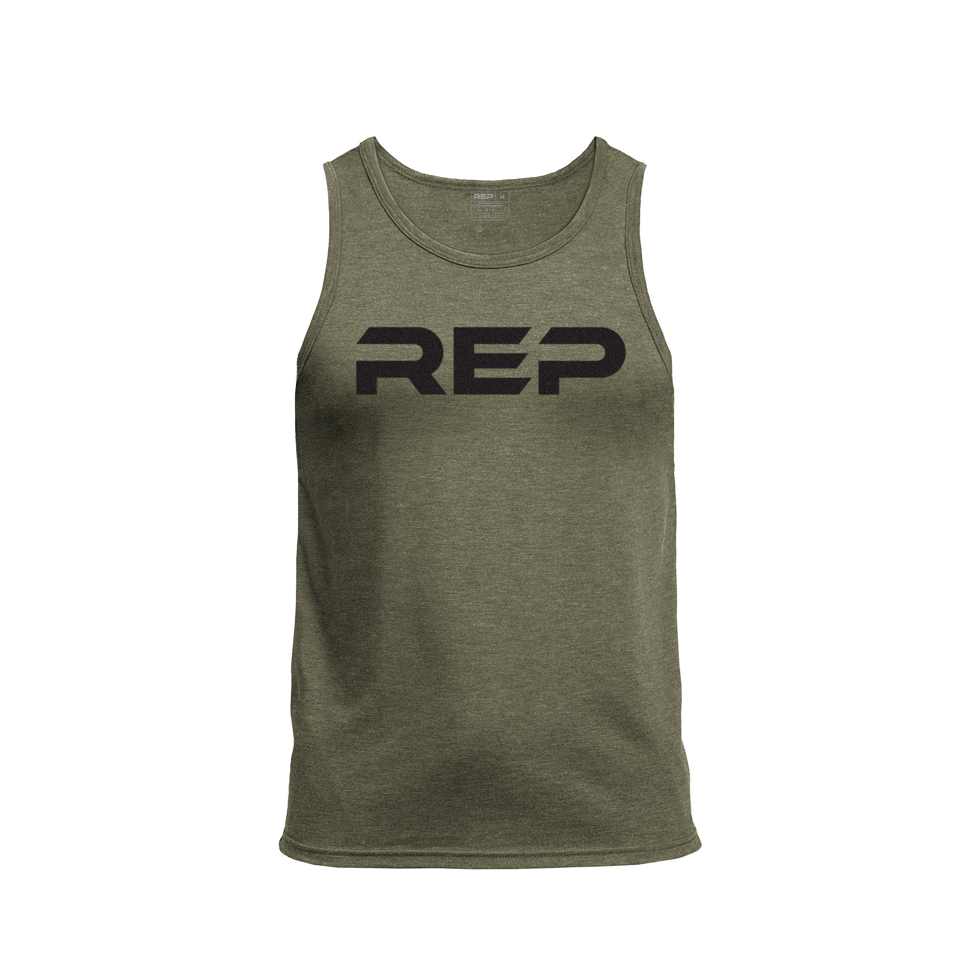 Men's Daily Driver Tri-Blend Tank in Heather Olive