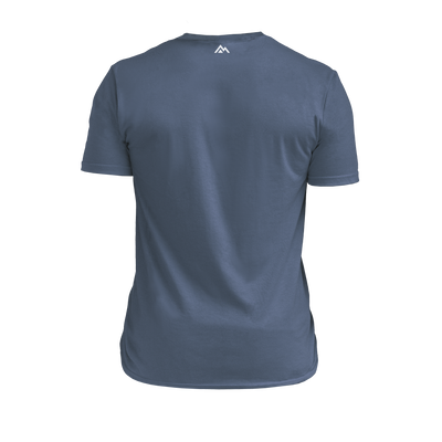 The REP Fitness Rise Tri-Blend Crew T-Shirt in Heather Navy/Blue back