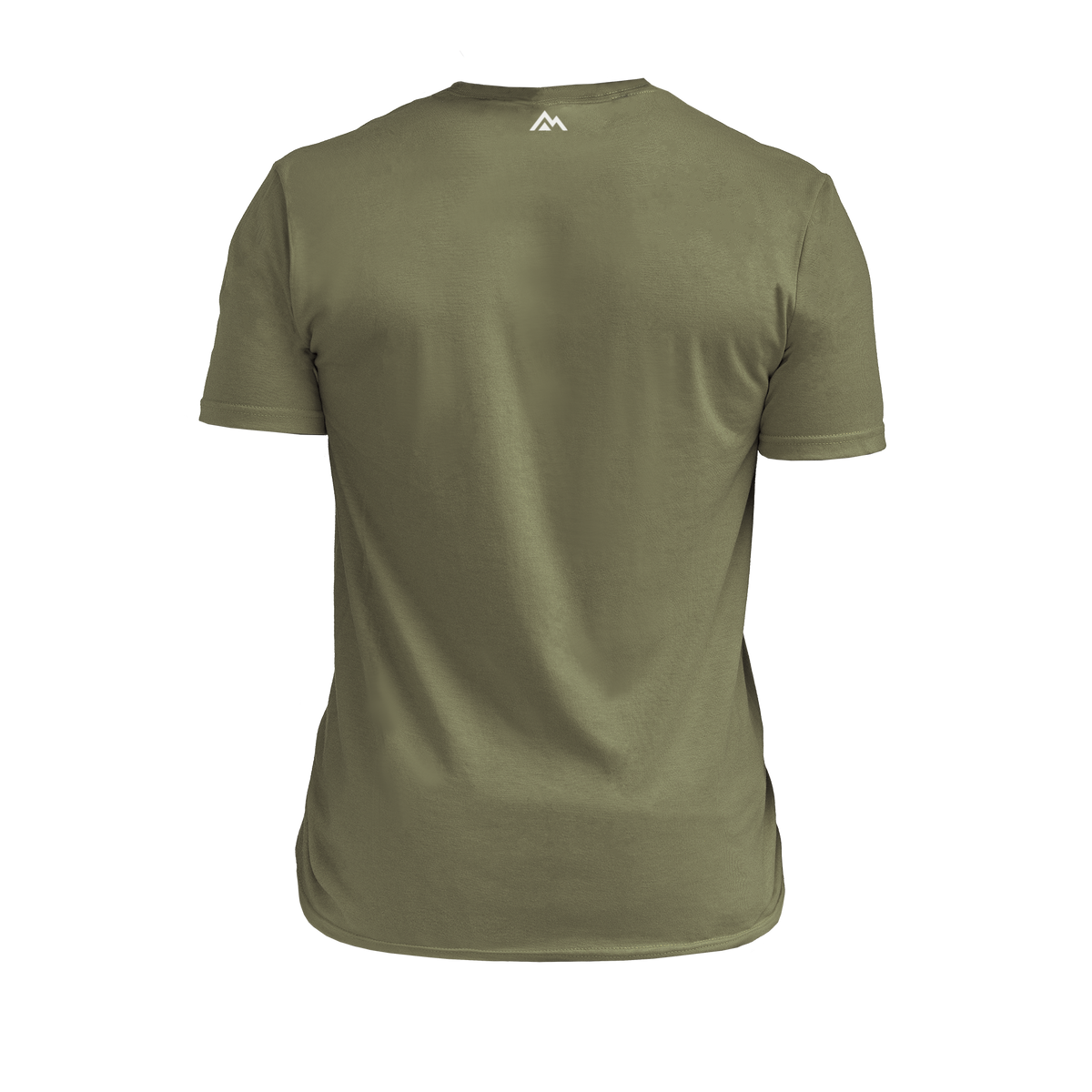 The REP Fitness Rise Tri-Blend Crew T-Shirt in Heather Olive/Red back