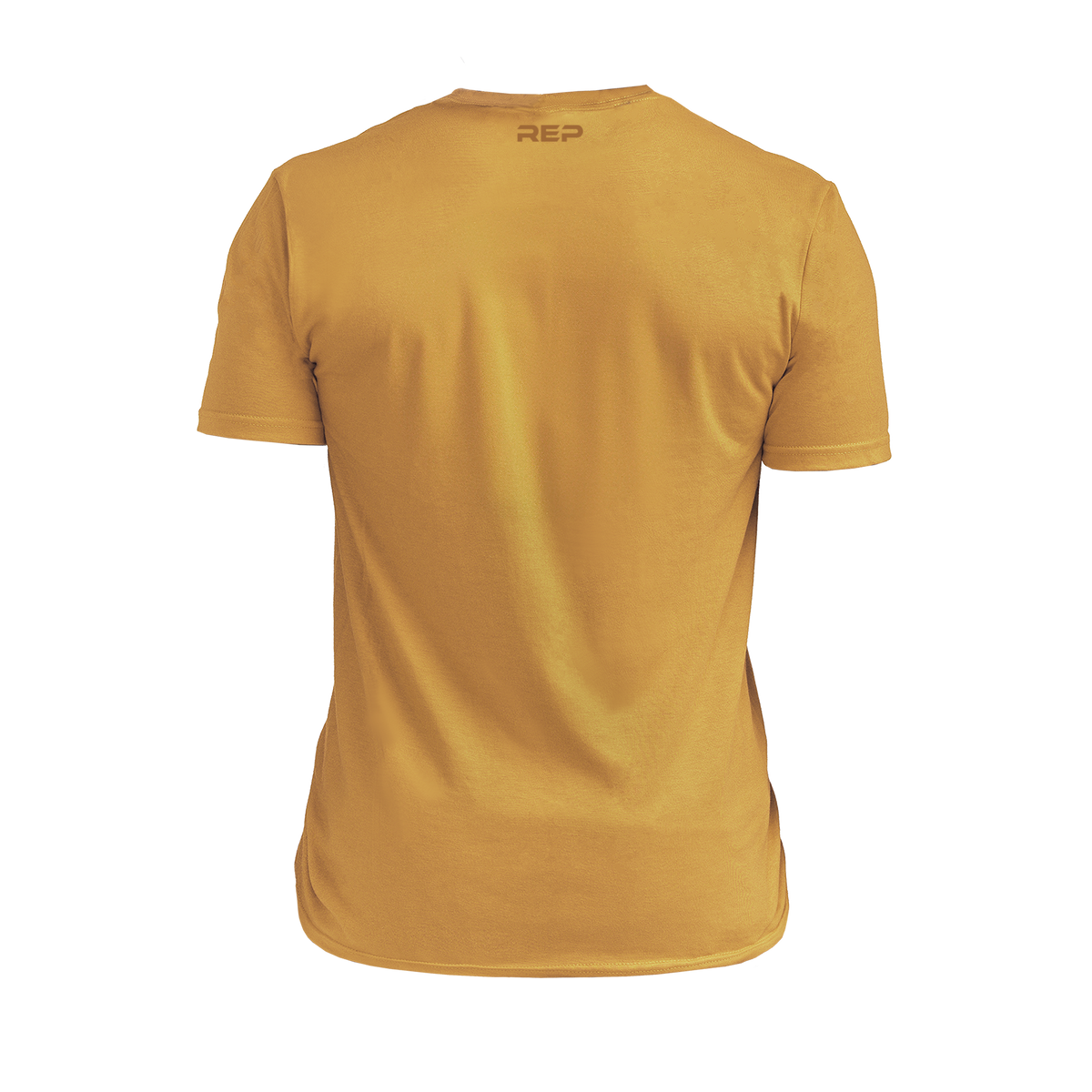 The REP Fitness Summit Tri-Blend Crew T-Shirt in Heather Ochre/Brown back