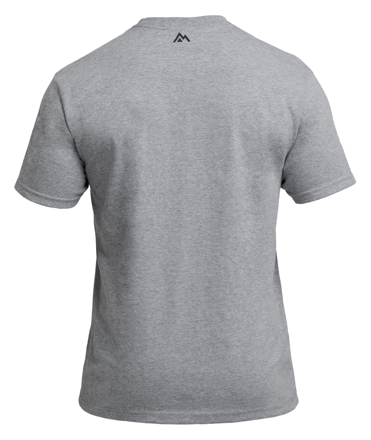 The REP Fitness Men's Bulk Up Heavyweight Crew T-Shirt in Heather Gray/Black back