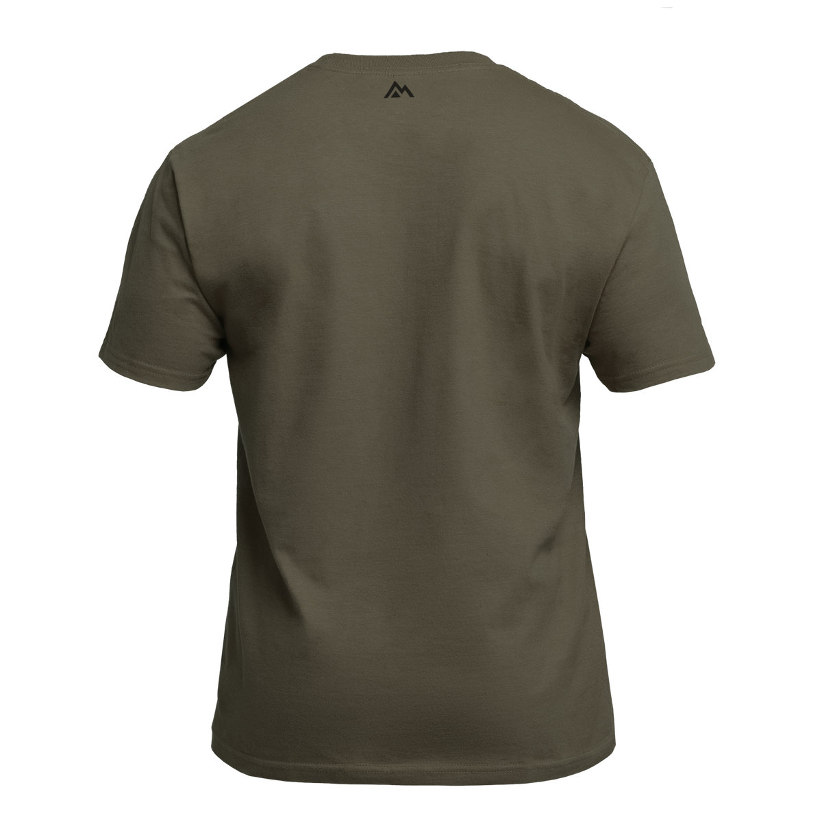 The REP Fitness Men's Bulk Up Heavyweight Crew T-Shirt in Olive/Black back