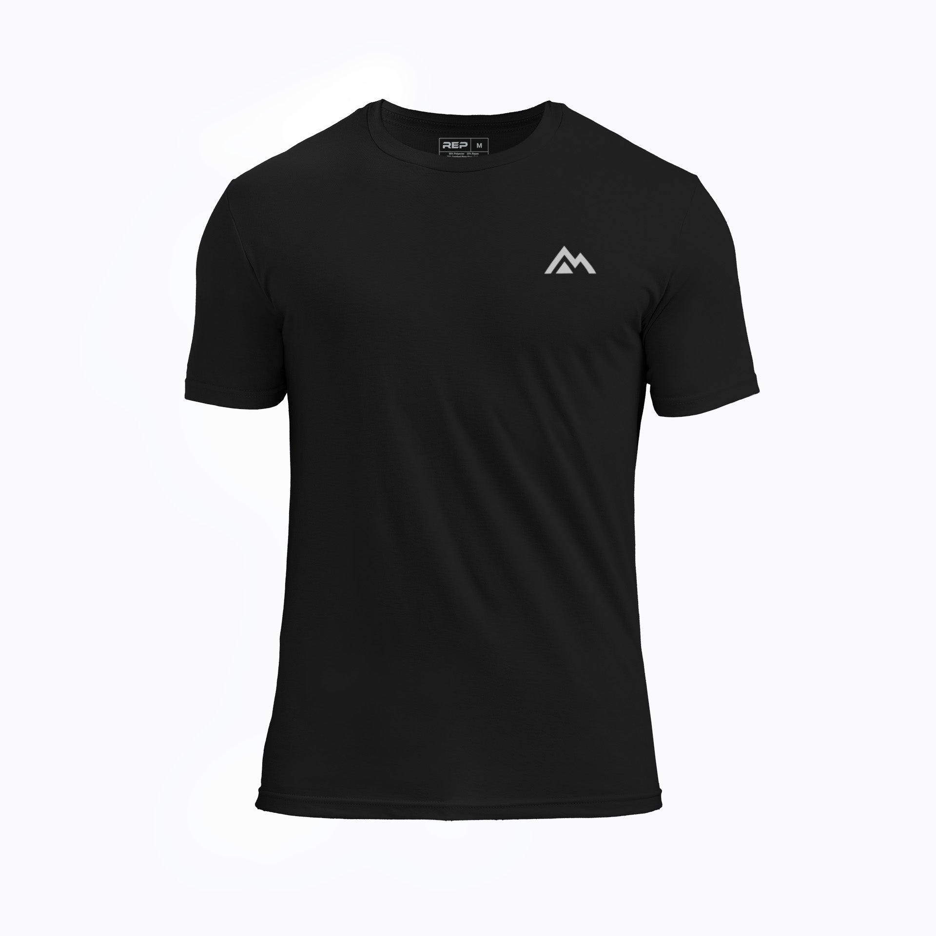 Heather Black/White Peak Tri-Blend Crew