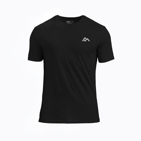 Heather Black/White Peak Tri-Blend Crew