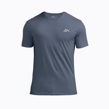 Heather Navy/Silver Peak Tri-Blend Crew