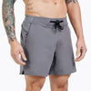 Front view of model wearing the gray REP Pinnacle Shorts.