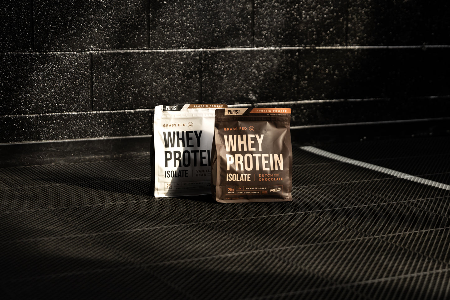 Purist Protein Powder Dutch Chocolate & Vanilla Bean Grass Fed Whey Protein Isolate 2lb