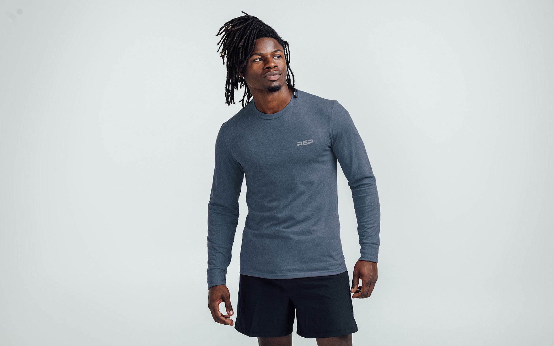 Men's REP® Long-Sleeve Tri-Blend Crew | REP Fitness