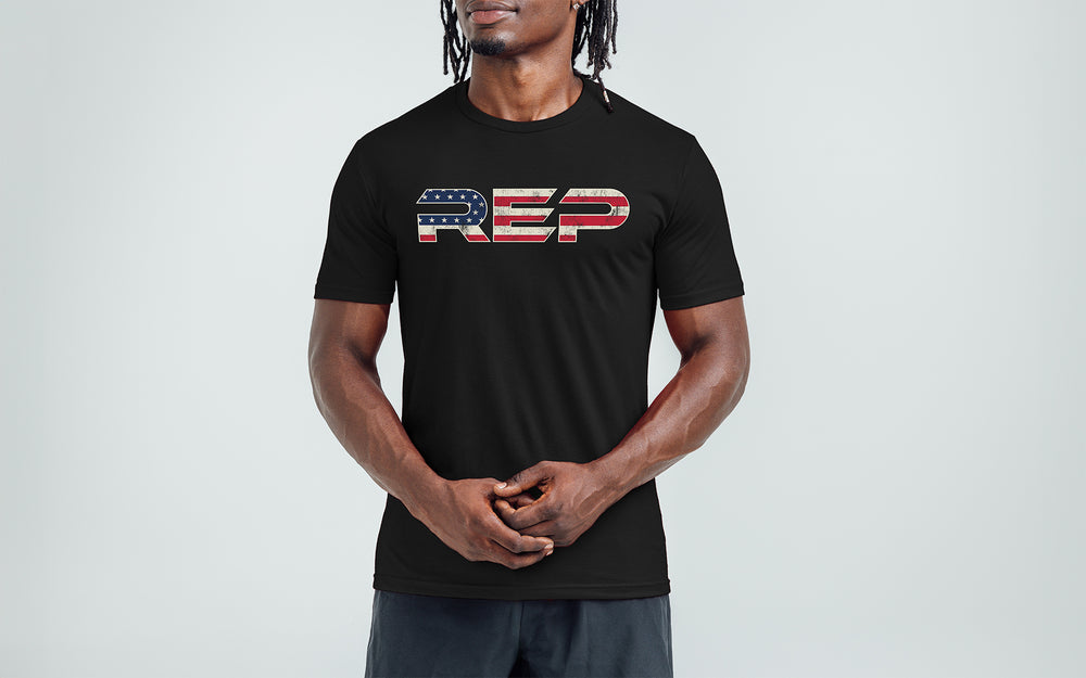 Front of the Heather Black Daily Driver 2.0 USA Tee