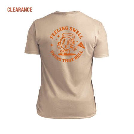 The REP Fitness Men's Feeling Swell Tri-blend Crew T-Shirt on Clearance in Heather Desert/Orange