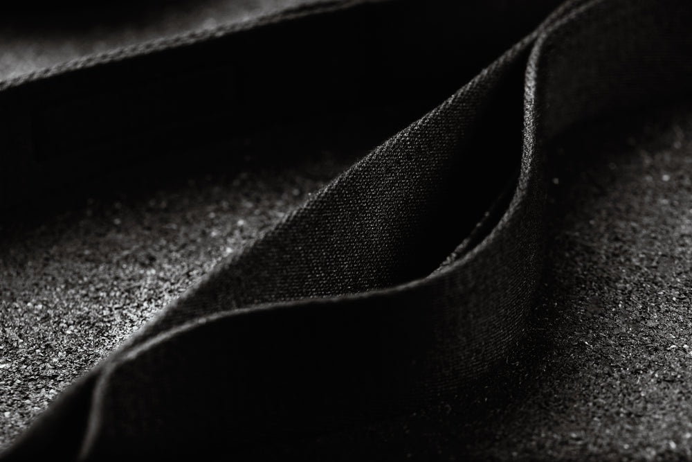 Close-up of black fabric texture