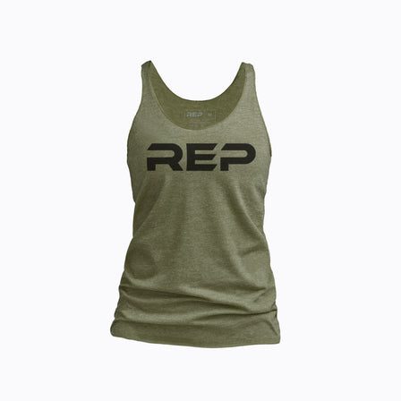 Olive/Black Women's Daily Driver Tri-Blend Tank