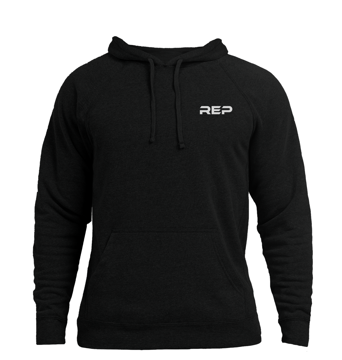 The REP Fitness Unisex USA Pull Over Hoodie in Black/White front
