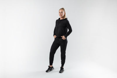 Women's Vellus Hoodie in Heather Black