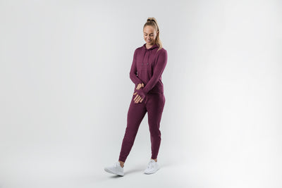 Women's Vellus Hoodie in Heather Wine