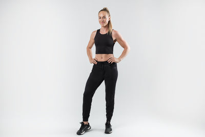 Women's Vellus Jogger in Heather Black