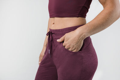 Women's Vellus Jogger in Heather Wine