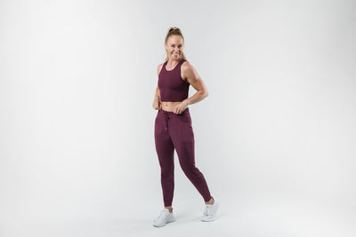 Women's Vellus Jogger in Heather Wine