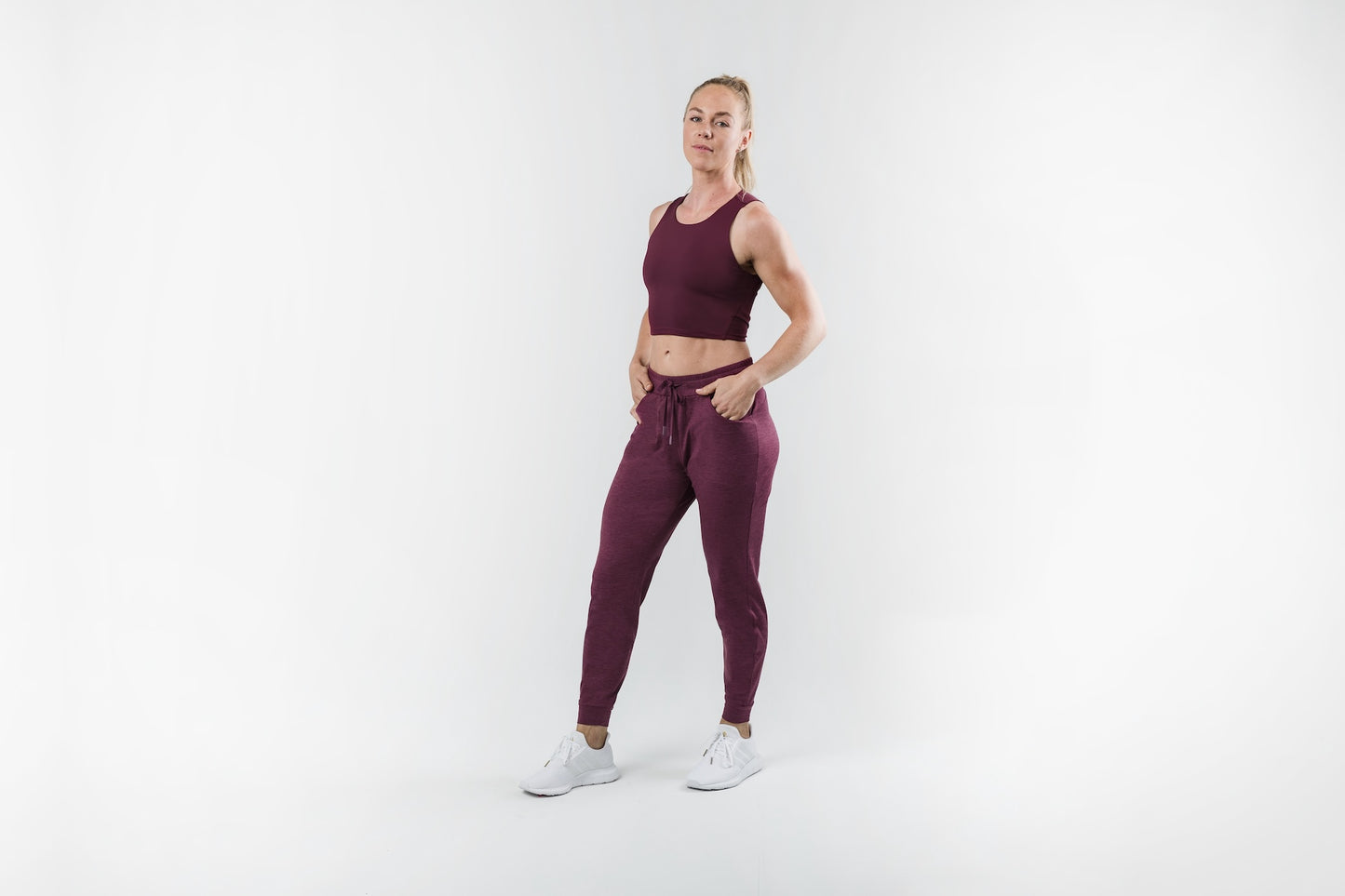 Women's Vellus Jogger in Heather Wine