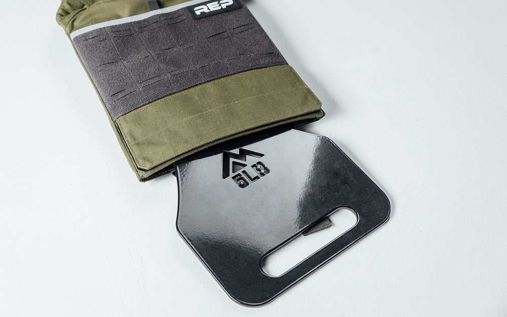 5lb Strata Weight Vest Plate going in to the Strata Weight Vest