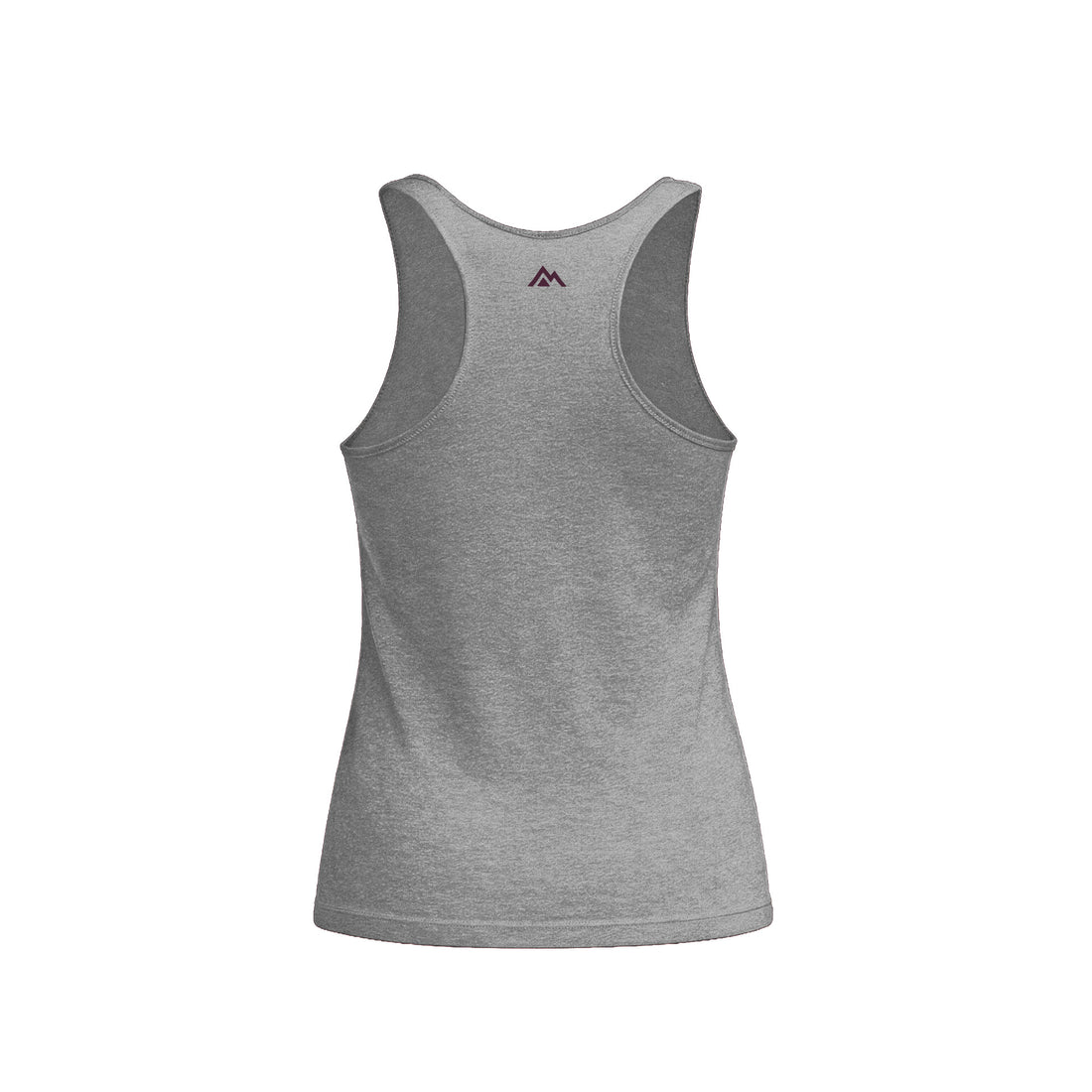 The REP Fitness Women's Daily Driver Tri-Blend Tank in Heather Gray/Wine back