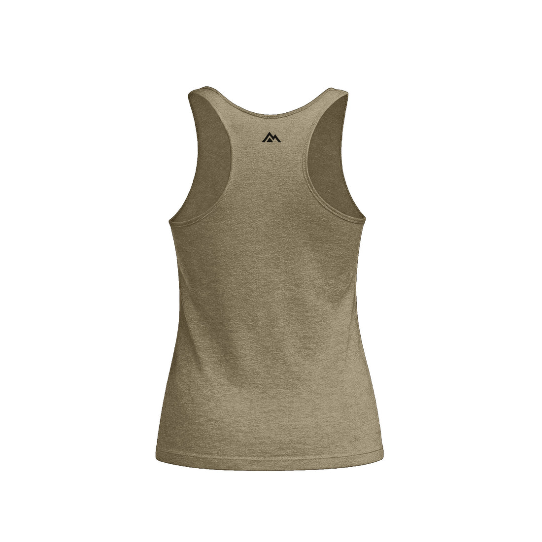 The REP Fitness Women's Daily Driver Tri-Blend Tank in Heather Olive/Black back