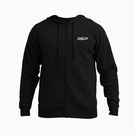 Black/White Unisex Zip Hoodie