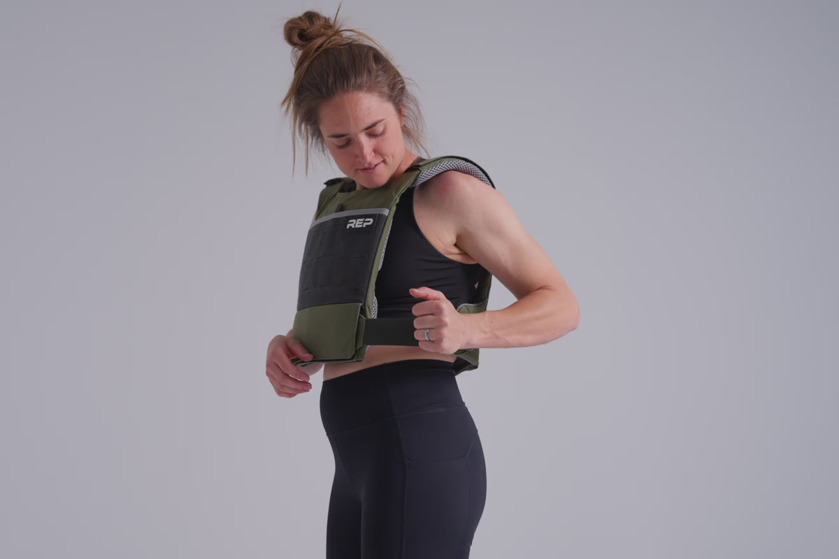 video showing the multiple adjustment points on the Strata Weight Vest