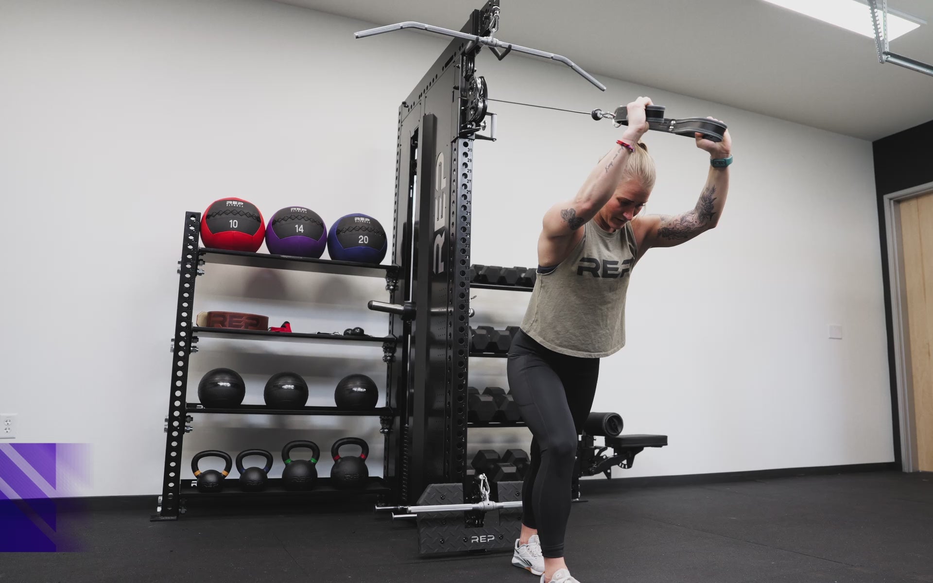 Adonis™ Cable Tower - 2:1 Functional Trainer & 1:1 Lat Pulldown/Low Row