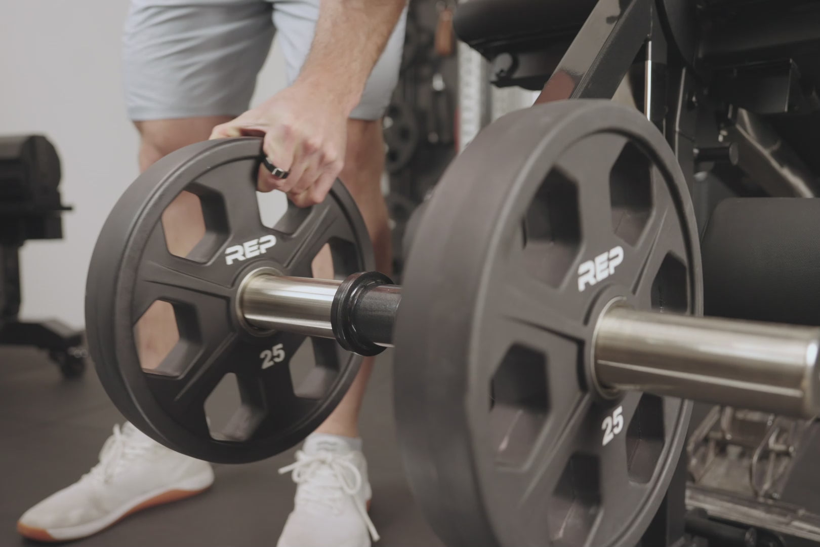 Short video showing the Leg Extension & Leg Curl weight plate resistance option in use