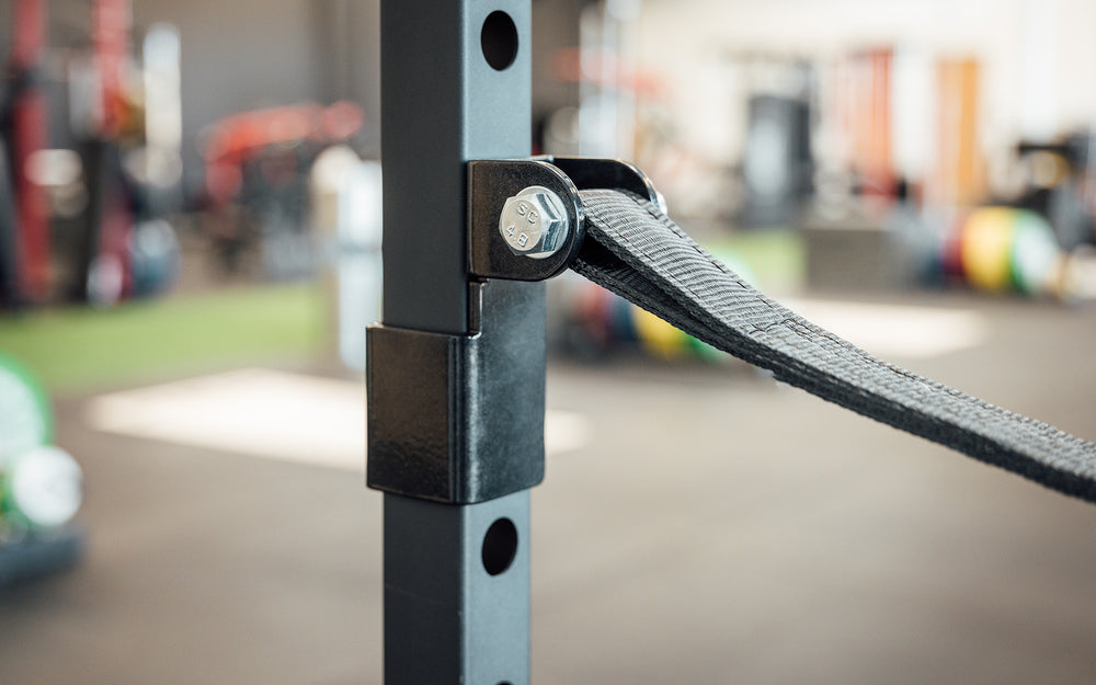 1000 Series Strap Safeties Close Up of Strap and Bracket