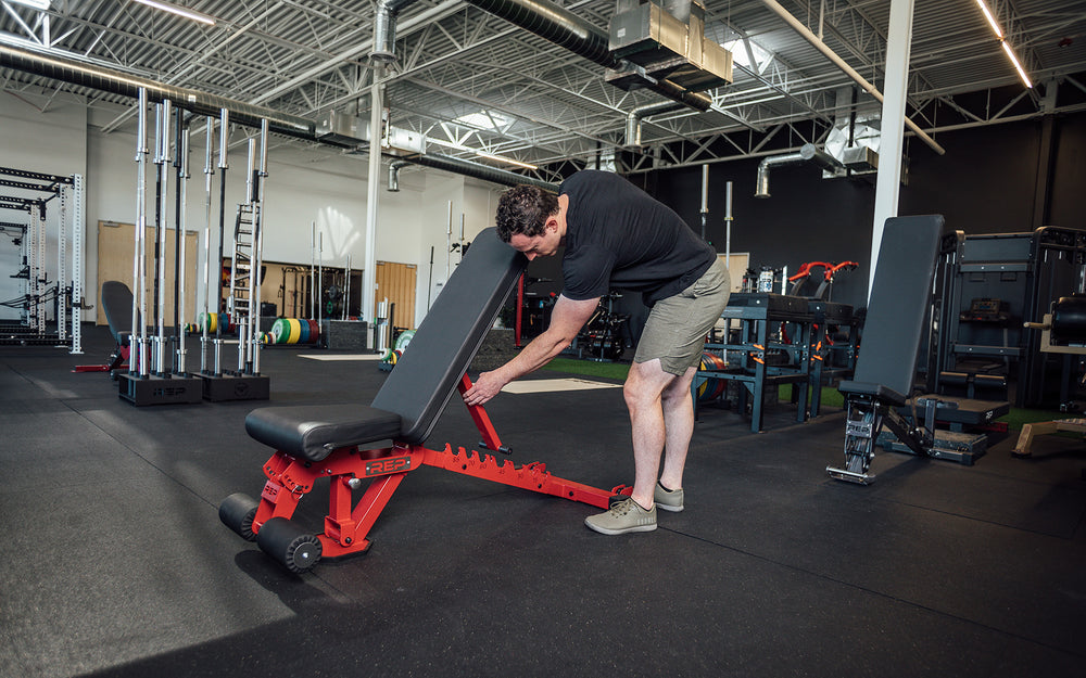 Adjusting the back pad on Red AB-3000 2.0 Bench