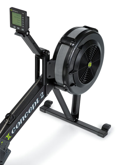 Concept2 Row Erg Close Up of Console and Fanned Flywheel