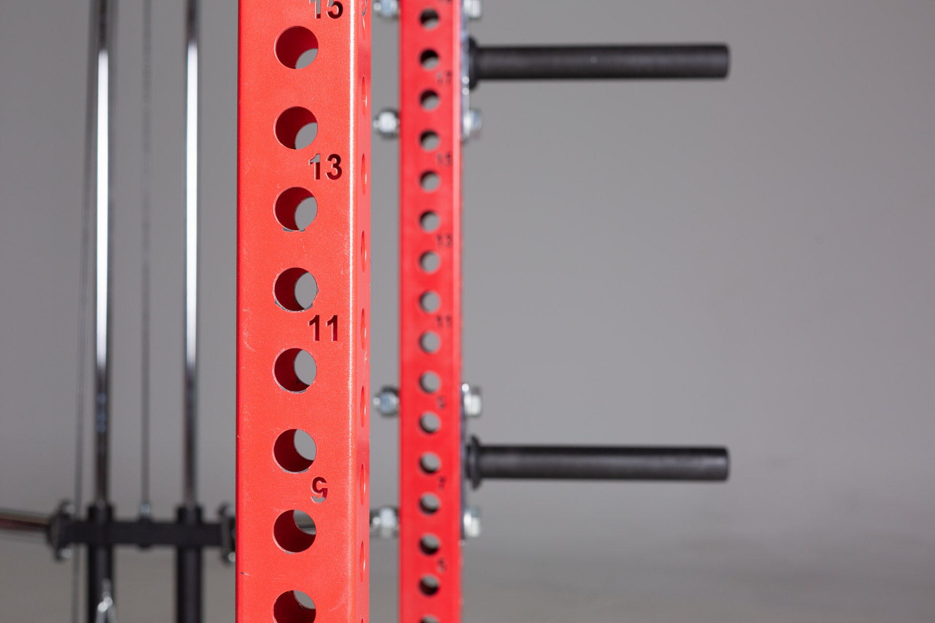 TnP Accessories Adjustable Squat Rack - Black/Red 