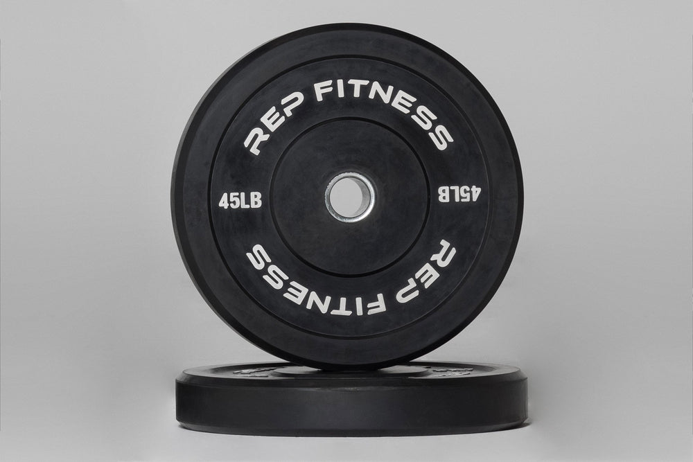 45lb Black Bumper Plate Pair