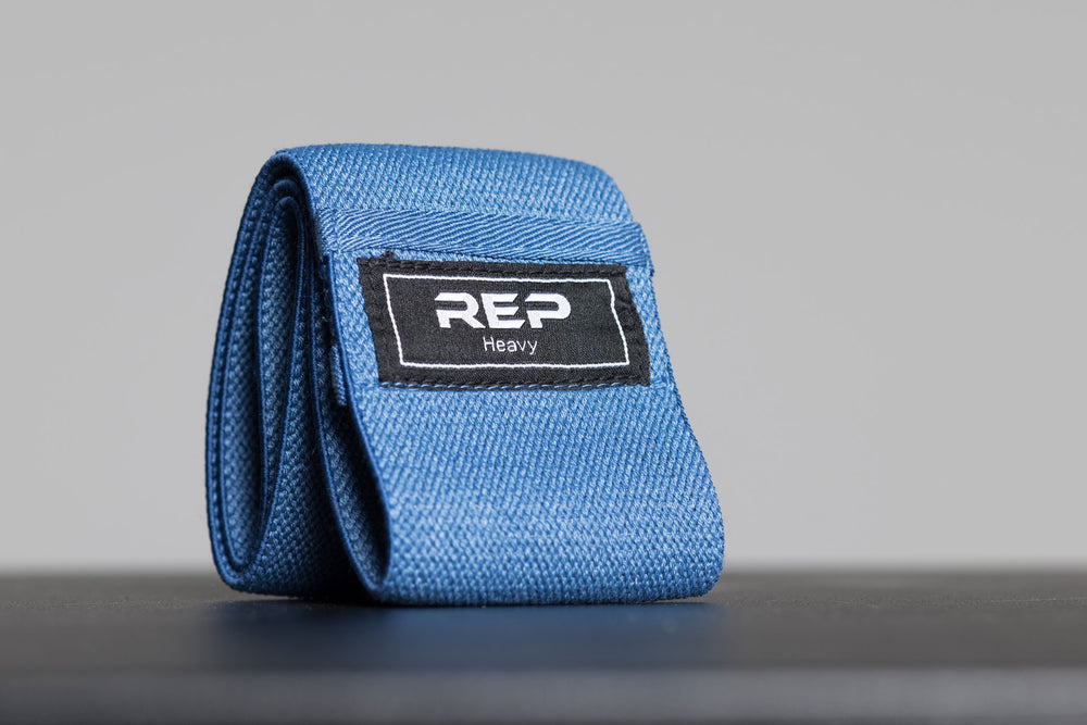 Blue heavy resistance REP circle hip band.