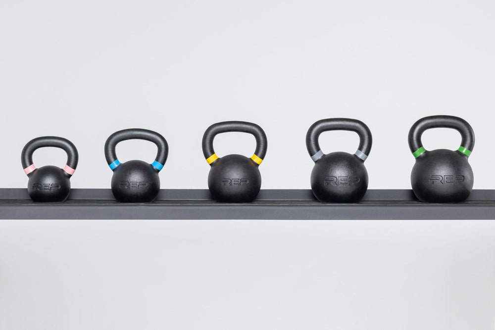 8-24kg Kettlebell set on a rack