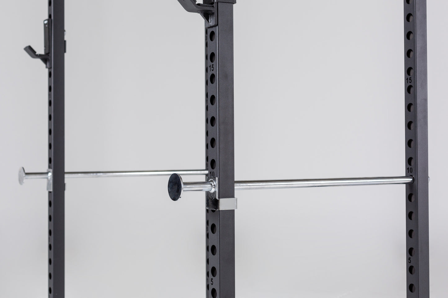 Pin-Pipe Safeties on PR-1000 Power Rack (Close Up)