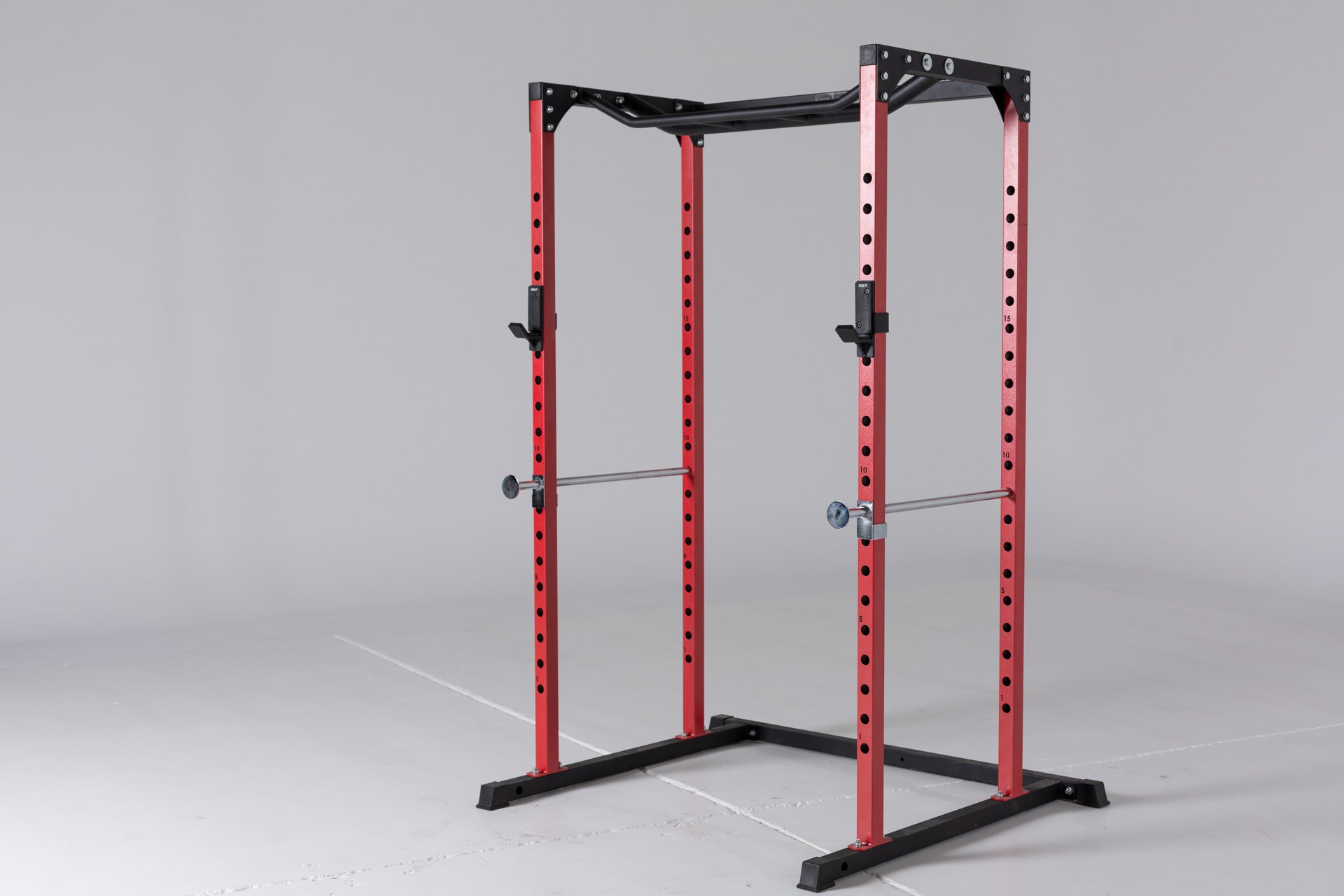 PR-1100 Power Rack Red With Multi-Grip Pull-Up Bar Inverted