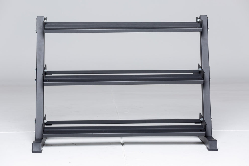 3-tiered matte black REP Dumbbell Rack